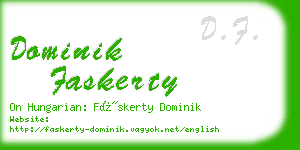 dominik faskerty business card